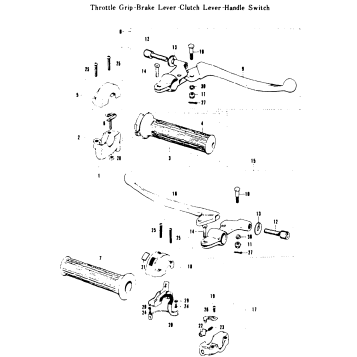 THROTTLE GRIP - BRAKE LEVER - CLUTCH LEVER - HANDLE SWITCH