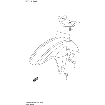 FRONT FENDER (SEE NOTE 1) 460B