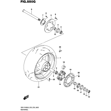 REAR WHEEL (GSX-S1000AL8 E33)