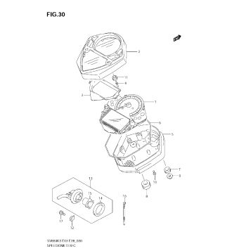 SPEEDOMETER (SV650SK3/SK4)