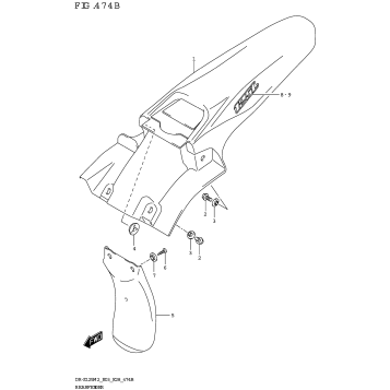 REAR FENDER (DR-Z125L:E03)