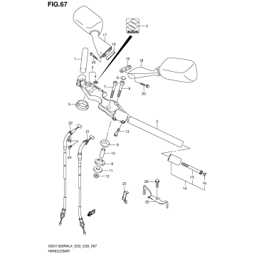 HANDLEBAR (GSX1300RAL4 E03)