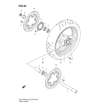 FRONT WHEEL (GSX1300RAL3 E33)