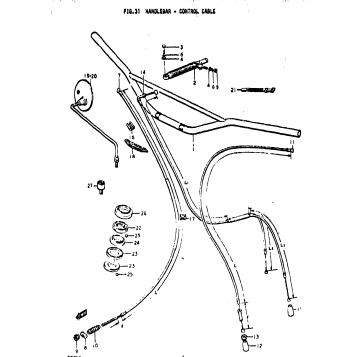 HANDLEBAR - CONTROL CABLE