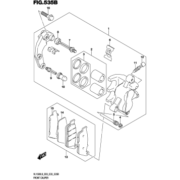 FRONT CALIPER (VL1500BL9 E33)