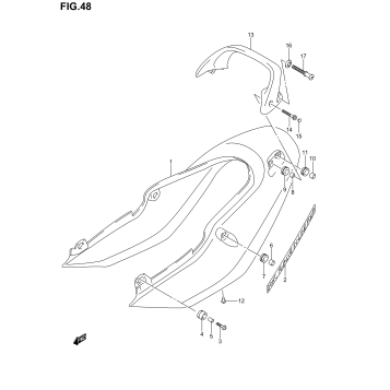 SEAT TAIL COVER (GSF1200SK1)