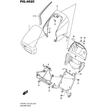 HEADLAMP COVER (FOR BBD) (VZR1800BZL7 E03)