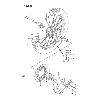 FRONT WHEEL (MODEL N/P/R/S)