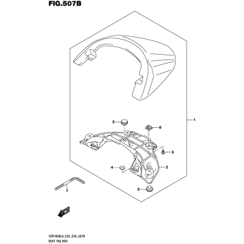 SEAT TAIL BOX (VZR1800BZL8 E03) (JBA)
