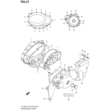 CRANKCASE COVER (VL1500L4 E28)