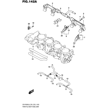 THROTTLE BODY HOSE/JOINT (GSX-R600L6 E03)