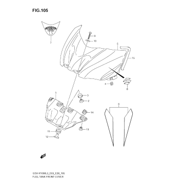 FUEL TANK FRONT COVER (GSX-R1000ZL3 E03)