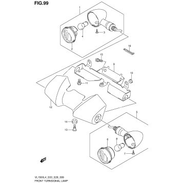 FRONT TURNSIGNAL LAMP (VL1500BL4 E03)