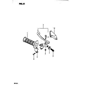 LEFT HANDLE GRIP (RM100X)