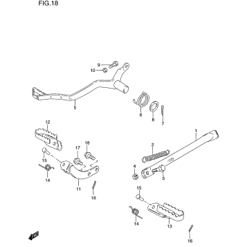 PROP STAND - BRAKE PEDAL