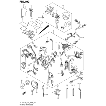WIRING HARNESS (VL800CL3 E33)