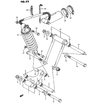 REAR CUSHION LEVER (MODEL P)