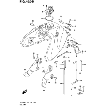FUEL TANK (DL1000AL8 E03) (FOR YVB,YWW)