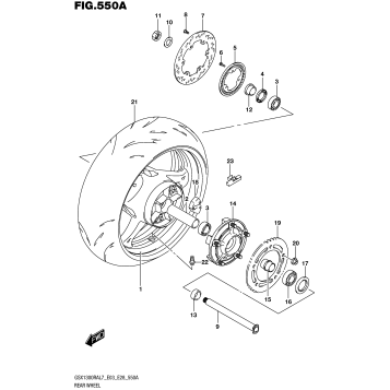 REAR WHEEL (GSX1300RAL7 E03)