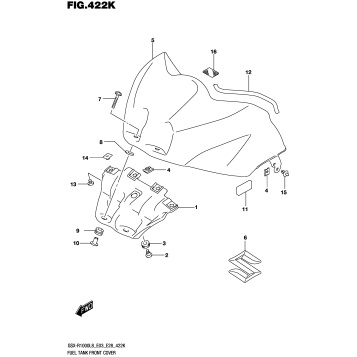 FUEL TANK FRONT COVER (GSX-R1000AL8 E33) (FOR YKV)