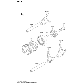 GEAR CHANGE DRUM/SHIFT FORK