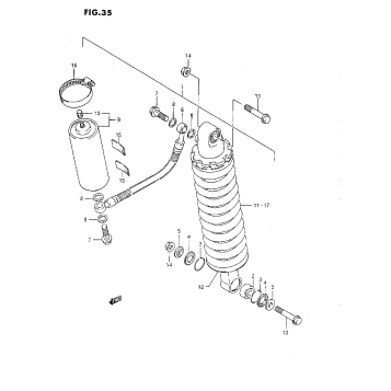 REAR SHOCK ABSORBER (H/J)
