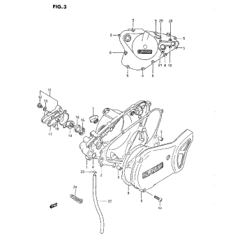 CRANKCASE COVER-WATER PUMP (G/H/J)