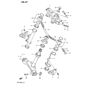 STEERING STEM (GS1150EF/EF2/EG)