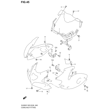 COWLING INSTALATION PARTS (SV650SX/SY/SK1/SK2)