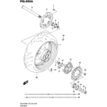 REAR WHEEL (GSX-R750Z)