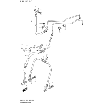 FRONT BRAKE HOSE (SV650A)