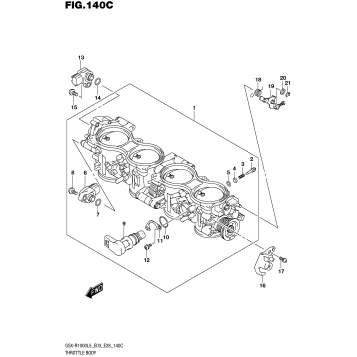 THROTTLE BODY (GSX-R1000L5 E33)