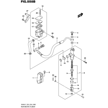 REAR MASTER CYLINDER (SV650L7 E33)