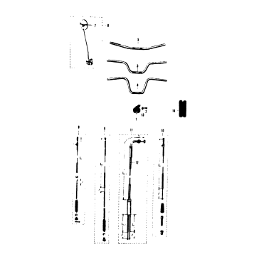 OPTIONAL :STEERING DAMPER HANDLEBARS CABLES REAR VIEW MIRROR