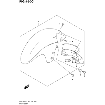 FRONT FENDER (GSX1300RAL5 E33)