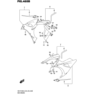 SIDE COWLING (GSX-R1000L8 E03) (FOR YKV)