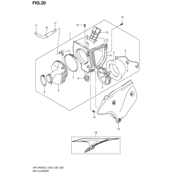 AIR CLEANER (DR-Z400SL3 E28)