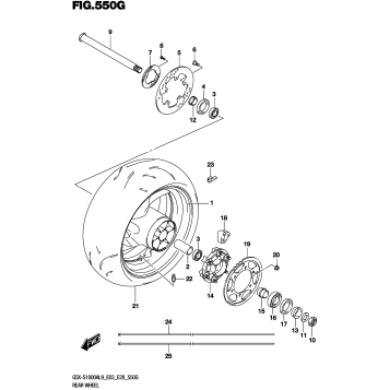 REAR WHEEL (GSX-S1000AZL9 E03)
