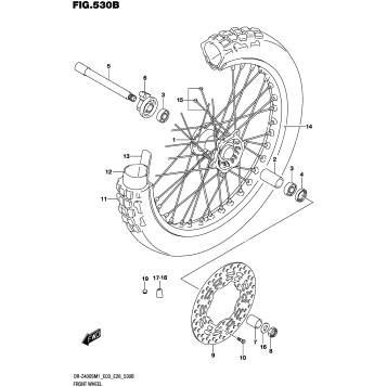FRONT WHEEL (DR-Z400S)