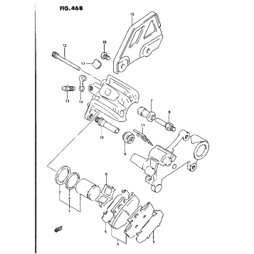 REAR CALIPER (MODEL R/S/T)
