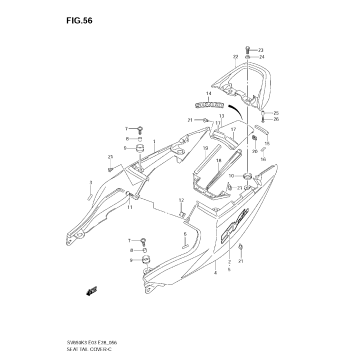 SEAT TAIL COVER (SV650K3)