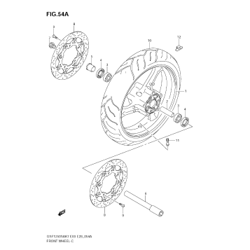 FRONT WHEEL (GSF1250SK7/SK8/SK9)