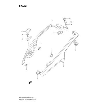 PILLION RIDER HANDLE (AN650K6/K7/K8/K9)