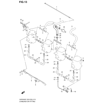 CARBURETOR FITTINGS (MODEL Y/K1/K2)