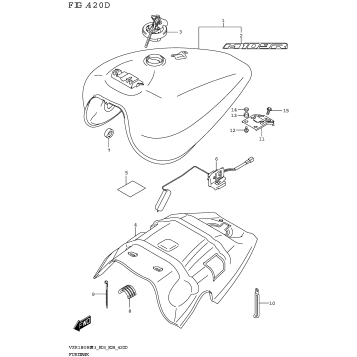 FUEL TANK (E03,E28)(SEE NOTE 1) 420D