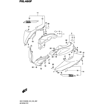 AIR INTAKE PIPE (GSX-R1000RZA)
