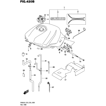 FUEL TANK (SV650L8 E03) (FOR AGQ)