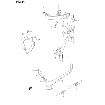 PROP STAND - REAR BRAKE