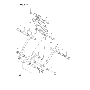 REAR CUSHION LEVER (MODEL K/L/M/N/P/R/S/T)