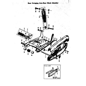 REAR SWINGING ARM-REAR SHOCK ABSORBER